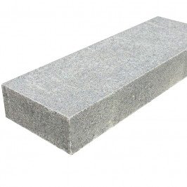 Bordure en pierre naturelle | 35x100 cm | Granit - Bloc Granit, terrasse pierre naturelle, gris medium, palisade, finition terrasse, pierre de chine
